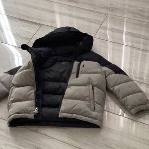 Kids Puffer Jacket - Black and Gray